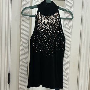 Sequin halter knitted blouse S